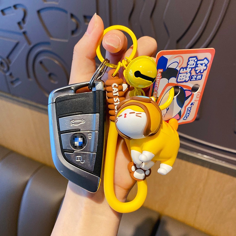 Móc Khóa Hình Mèo Hoạt Hình Tinh Tế Thời Trang