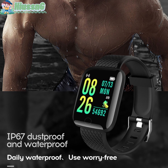 Đồng Hồ Thông Minh HUS 116plus D13 Theo Dõi Sức Khỏe Kèm Phụ Kiện