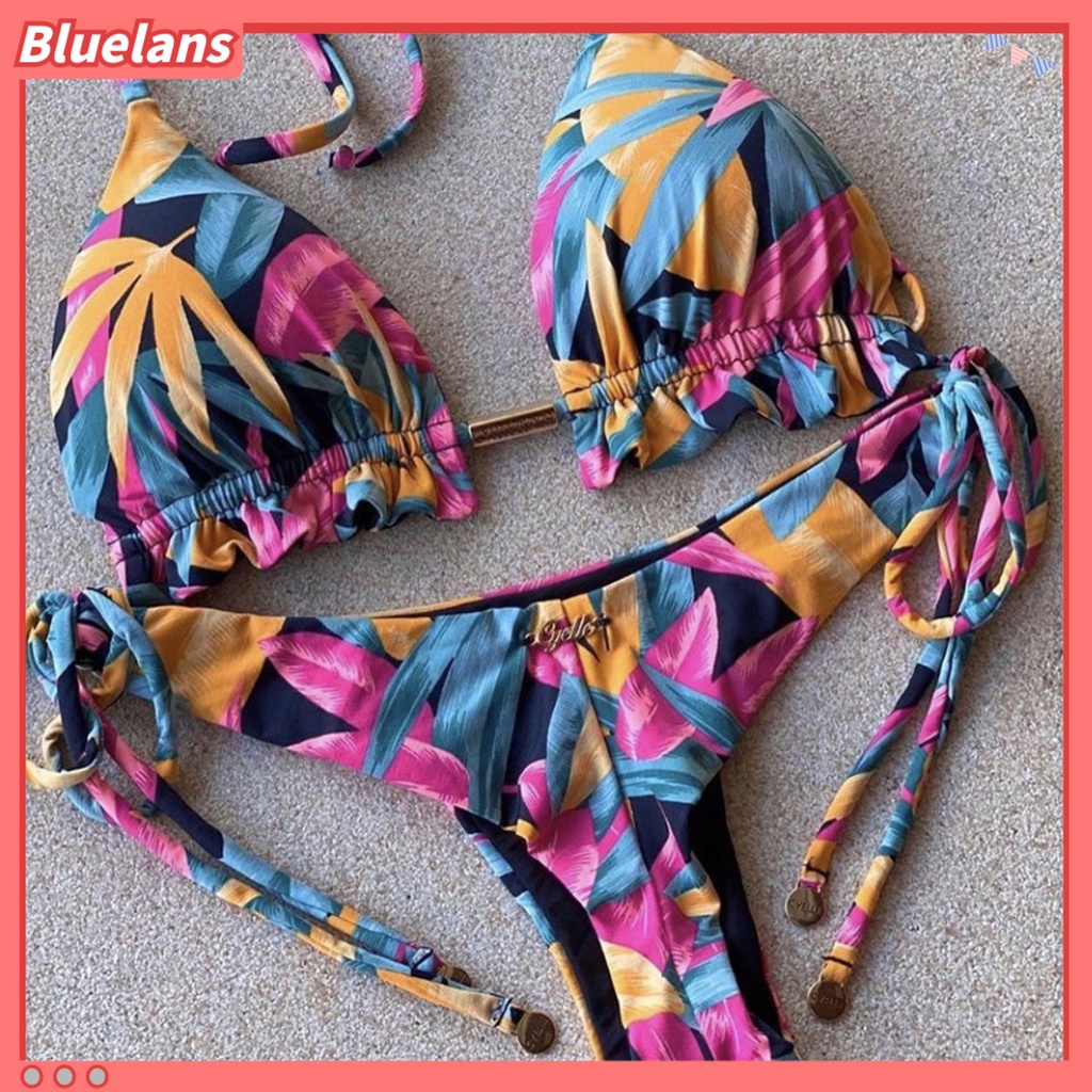 Bộ Đồ Bơi Bikini Hai Mảnh Họa Tiết Hoa Có Đệm Nâng Ngực Cho Nữ