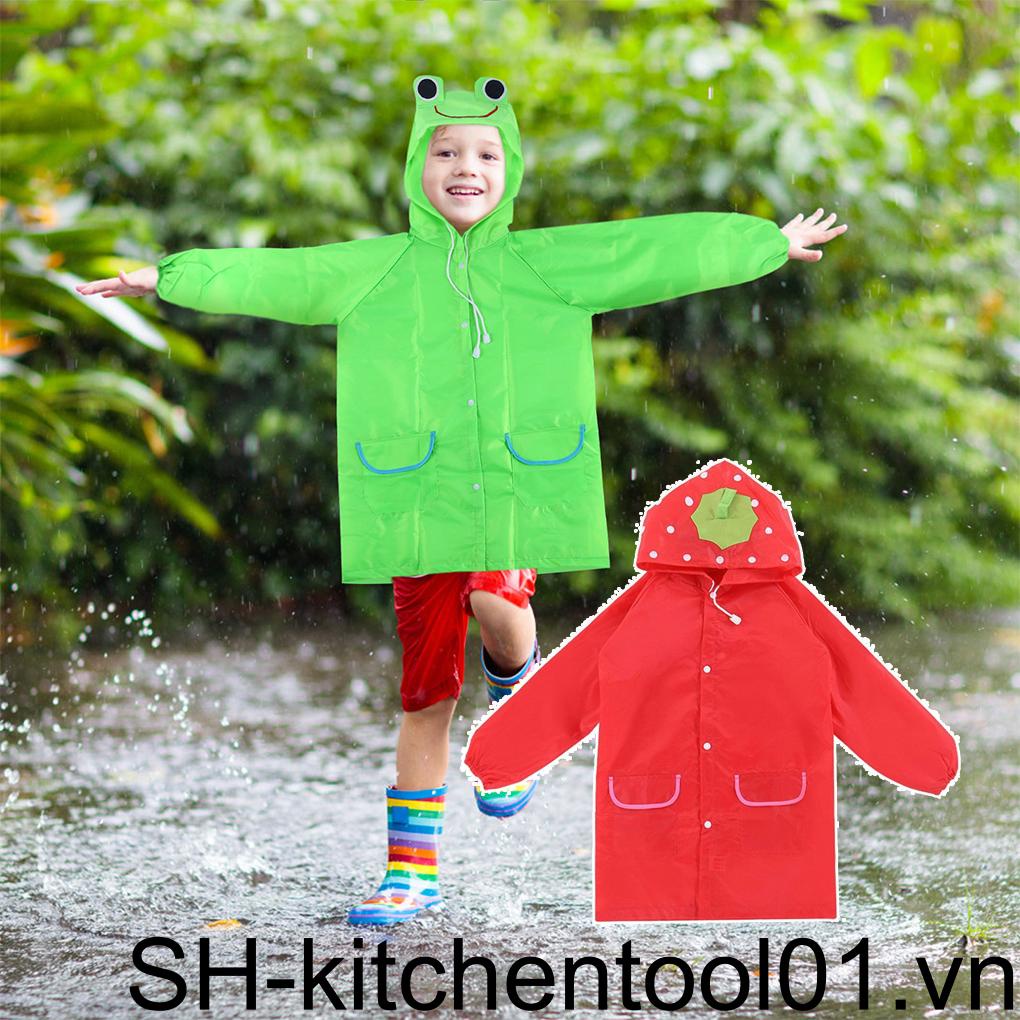 1 Áo Mưa In Hình Động Vật Hoạt Hình Đáng Yêu Cho Bé