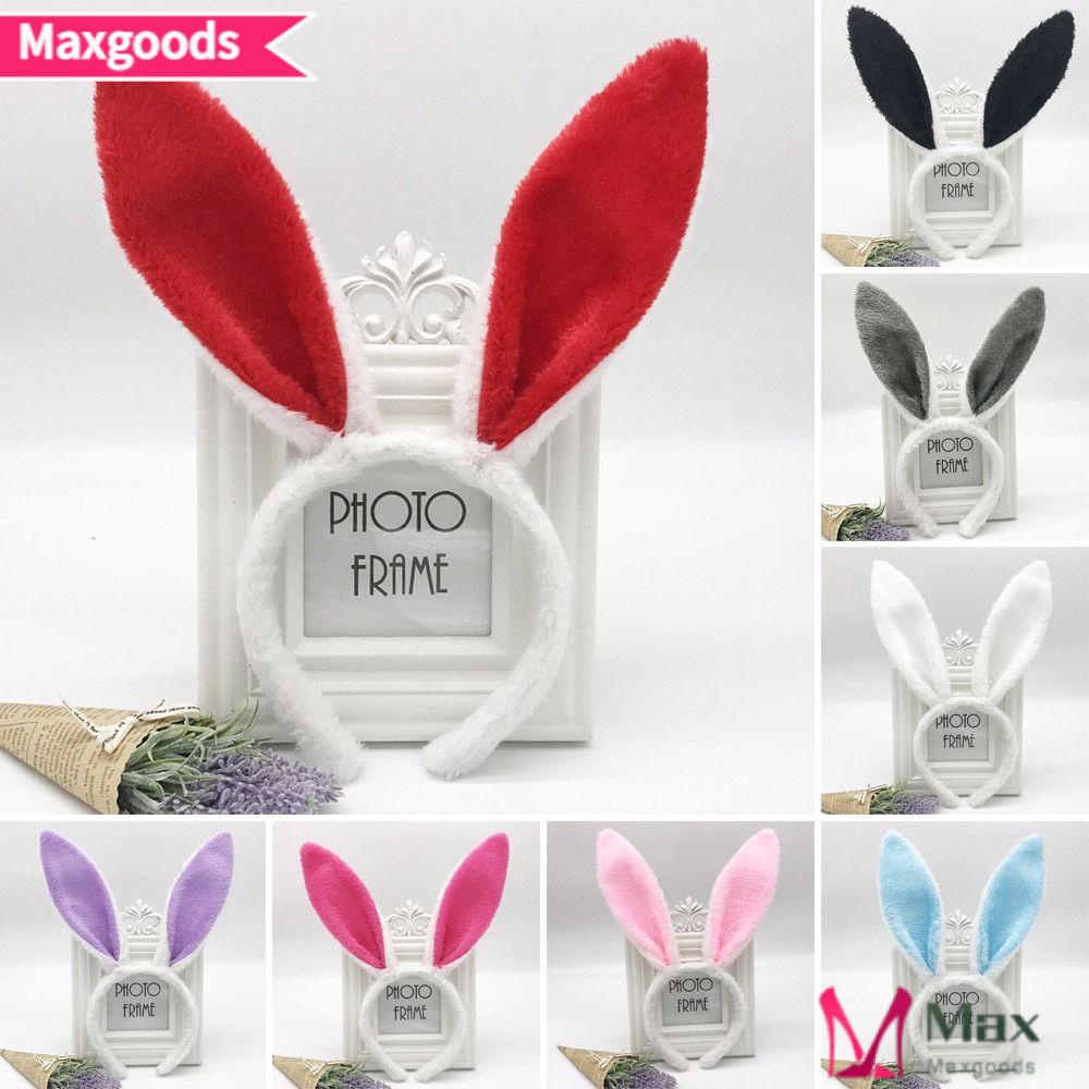 MAXG Set 4 Băng Đô Tai Thỏ Lông Nhung Dễ Thương Xinh Xắn