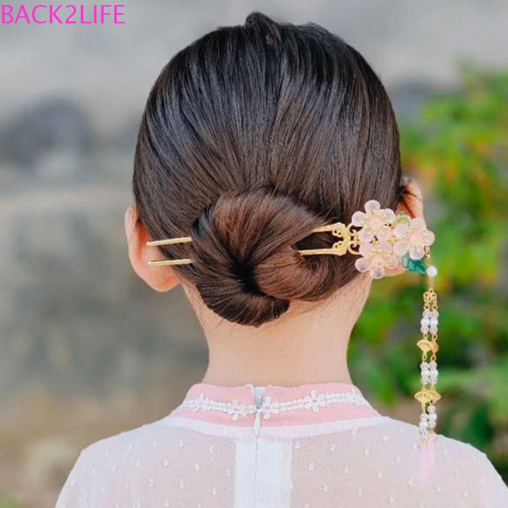 BACK2LIFE Trâm Cài Tóc Hình Chữ U Phong Cách Hán Phục Cổ Điển Cho Nữ