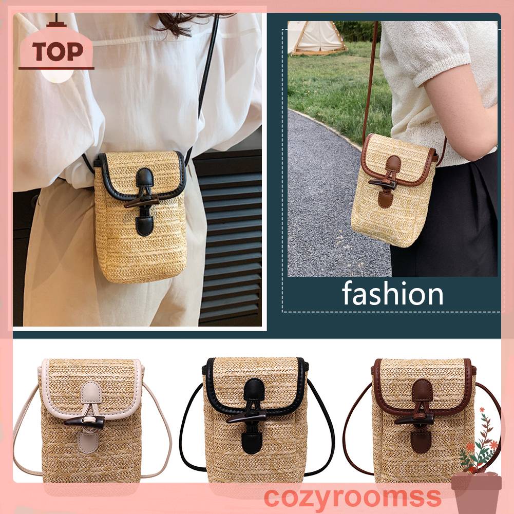 Túi Đeo Chéo Đan Lát Phong Cách Bohemian Thanh Lịch Dành Cho Nữ