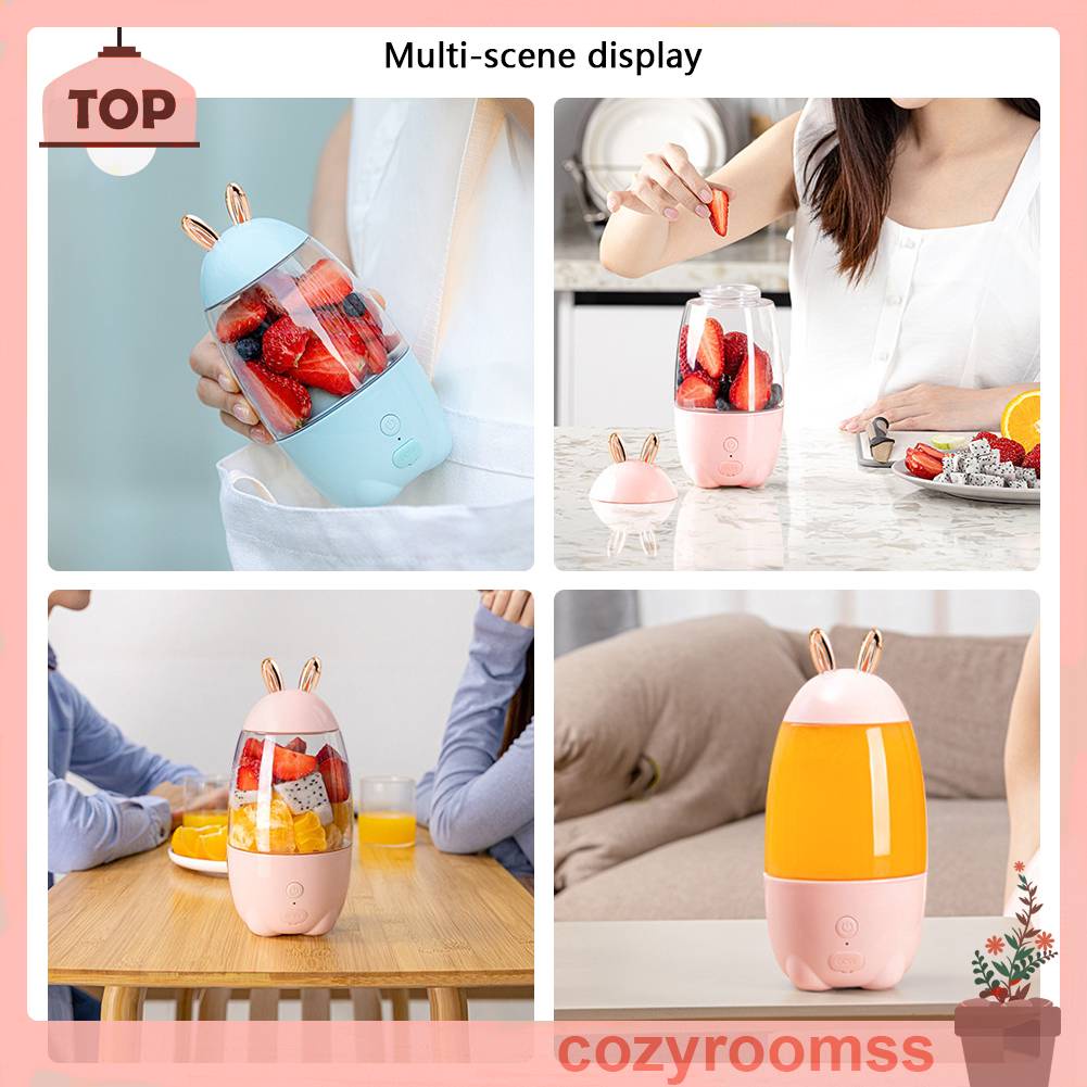 Máy Ép Trái Cây 330ML Hình Thỏ Đáng Yêu
