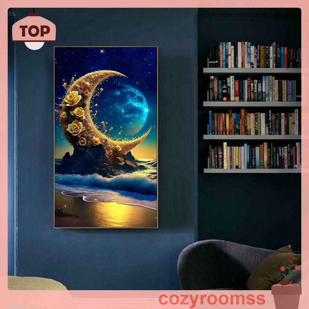 Tranh Đính Đá Kim Cương Toàn Bộ 5D DIY Hình Vẽ Phong Cảnh Trang Trí Nhà Cửa