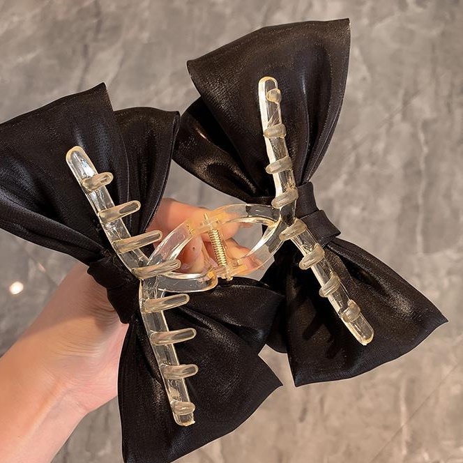 Kẹp Tóc Nơ Lớn Màu Hồng Phong Cách Mới Mùa Hè 2023