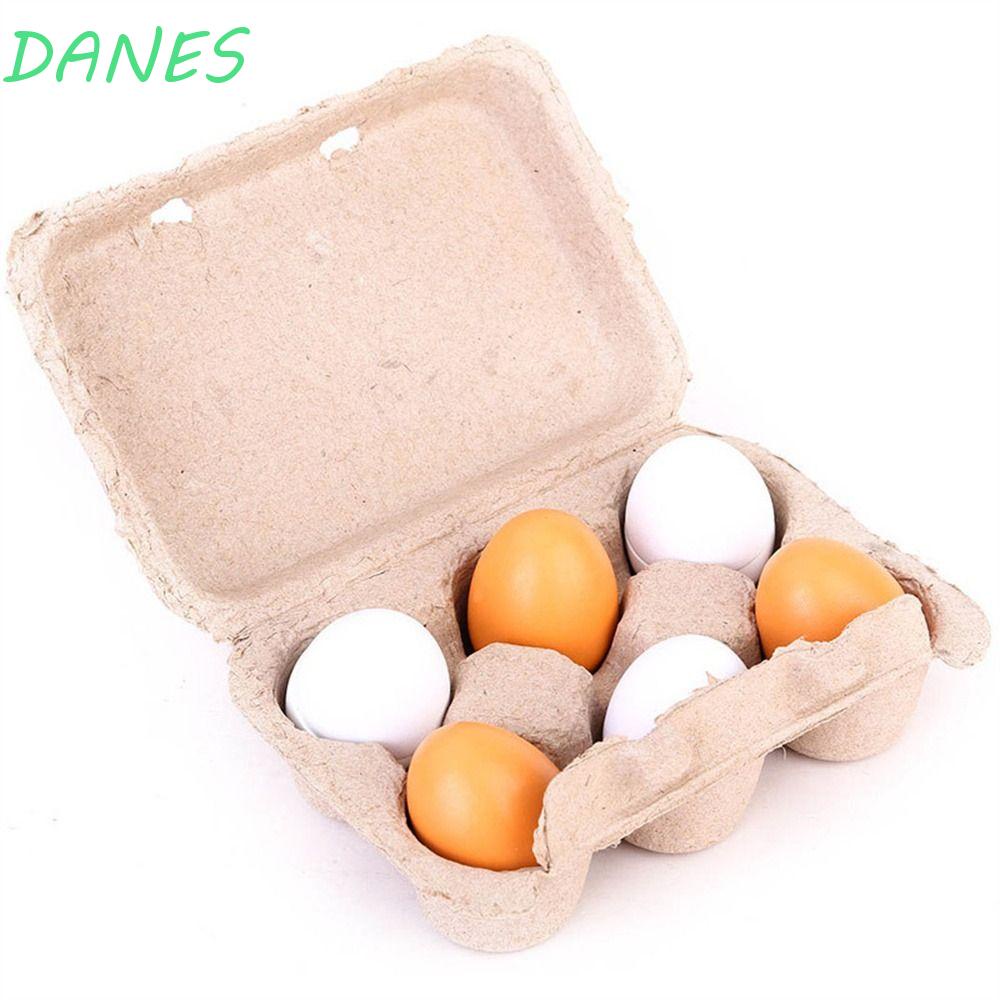 DANES Set 6 Trứng Phục Sinh Bằng Gỗ Đồ Chơi Cho Bé
