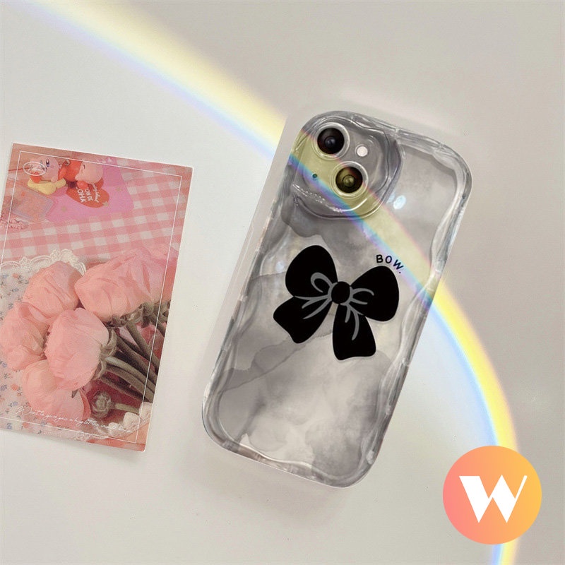 Ốp Điện Thoại Viền Cong Hình Nơ 3D Kèm Giá Đỡ Cho IPhone 7 8 Plus XR 6 6s X XS Max SE 2020 11 13 14 12 Pro Max