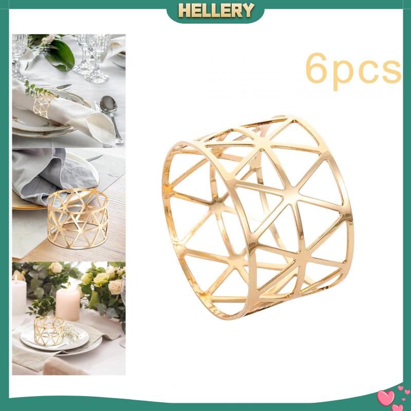 Bộ 6 Khóa Khăn Ăn Bằng Kim Loại Tiện Dụng Cho Gia Đình