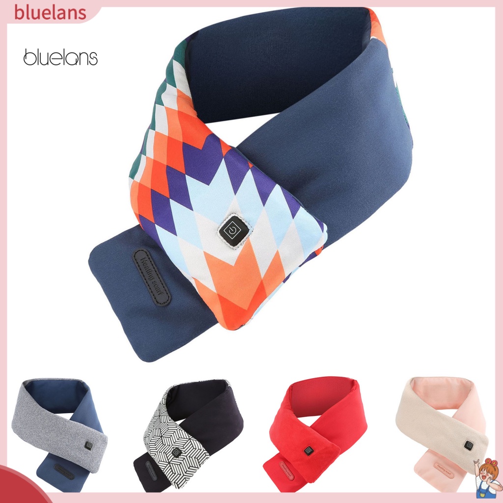 Bluelans Khăn Choàng Cổ / Vai 3 Cấp Độ Bằng Điện Sạc USB Chống Gió Mềm Mại Giữ Ấm Giảm Đau Nhanh Có Thể Giặt Được Dùng Hàng Ngày