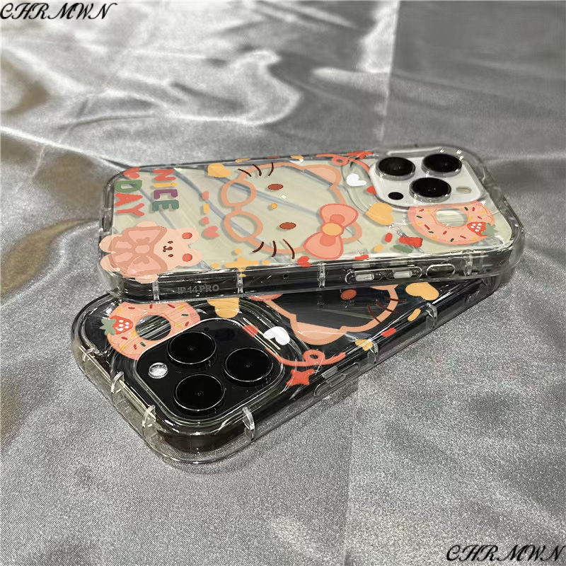 Ốp Điện Thoại Mềm Trong Suốt In Hình Gấu Hello Kitty Cho Iphone 14Promax 1312 / 11 7 / 8plus xr / sins T7LX