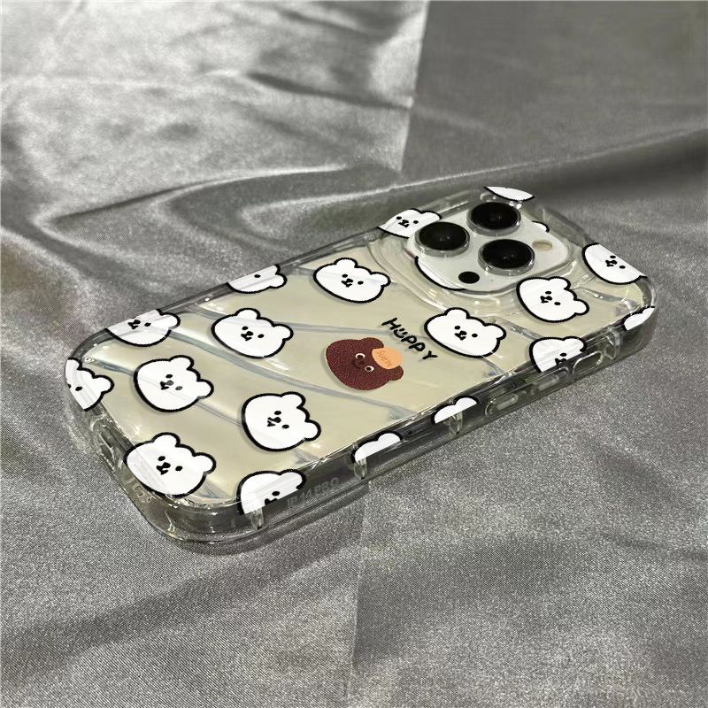 Ốp Điện Thoại Mềm Trong Suốt In Hình Gấu Nâu Dễ Thương Cho Iphone 14Promax 1312 / 11 7 / 8plus xr / sins 97NG
