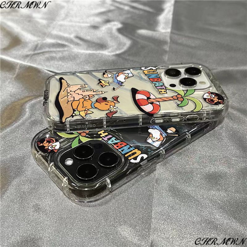 Ốp Điện Thoại Mềm Trong Suốt In Hình Chú Cún Dễ Thương Cho Iphone 11 / 13127 / 14Promax / Xr / 8 NFFO