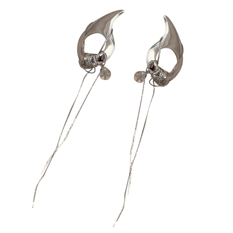 Bông Tai Tua Rua Hình Giọt Nước Phong Cách Tinh Tế