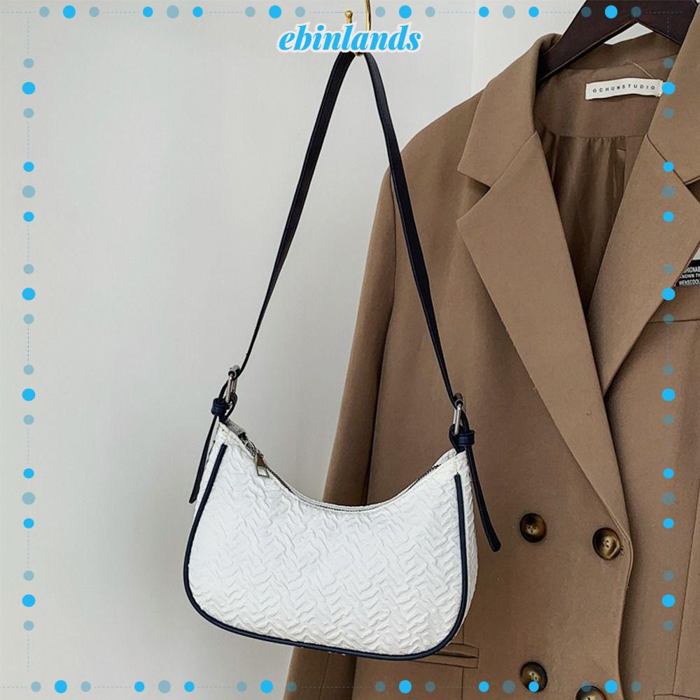 EBINLANDS Túi Xách Đeo Vai Màu Trắng Thời Trang Thanh Lịch