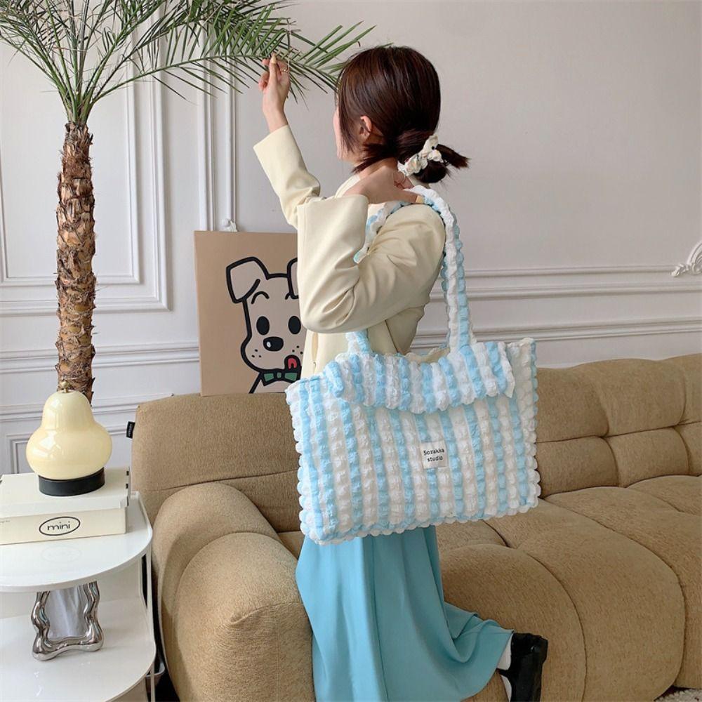 Túi Tote Đeo Chéo Vai Bằng Vải Cỡ Lớn Hình Đám Mây Thời Trang Cho Nữ