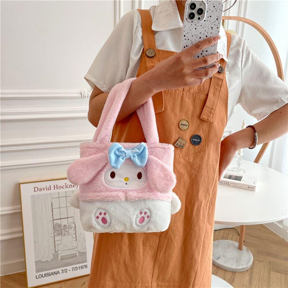 DYRUIDOJ Túi Đeo Vai / Đeo Chéo Phủ Lông Mềm Mại Họa Tiết Melody / Cún Cinnamon Thời Trang Xinh Xắn Cho Nữ