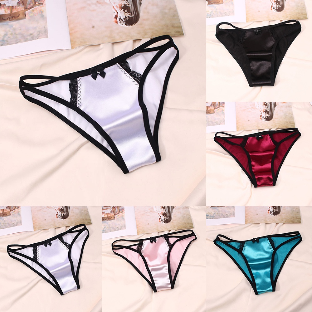 Quần Lót Lụa Satin Thoáng Khí Thoải Mái Cho Nữ