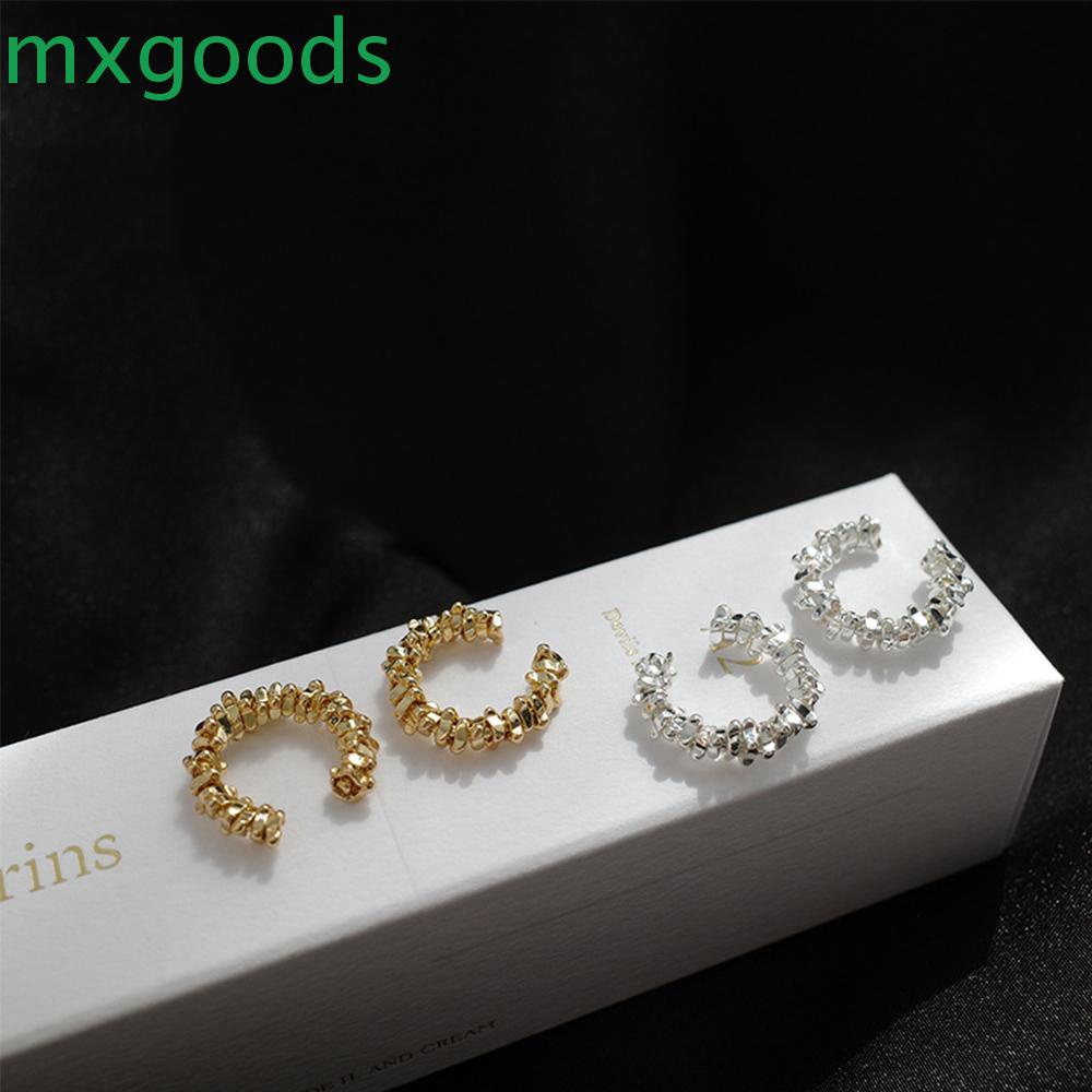MXGOODS Khuyên Kẹp Vành Tai Kim Loại Màu Sắc Vintage Hàn Quốc Cho Nữ