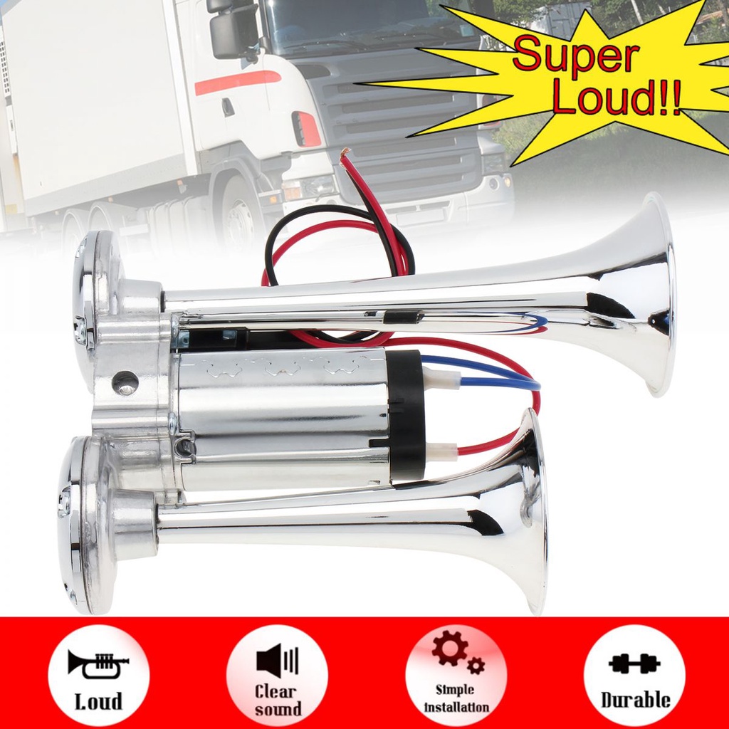 Bộ Kèn Hơi Siêu Lớn 150dB 12V / 24V Cho Xe Hơi / Tàu Thuyền / Xe Tải