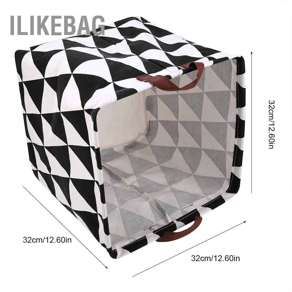 Ilikebag Giỏ đựng đồ giặt có thể gập lại Hộp lưu trữ chơi Thùng quần áo Đồ lặt vặt Tổ chức tại nhà