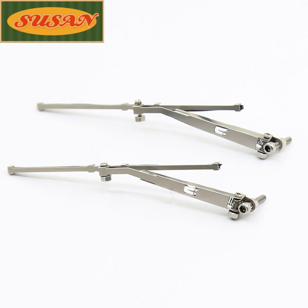 Cần Gạt Nước Kính Chắn Gió Bằng Kim Loại Màu Đen / Bạc Cho Xe Điều Khiển Từ Xa G500 MST KM2 T Rxxas TRX4 1 / 10 crawler