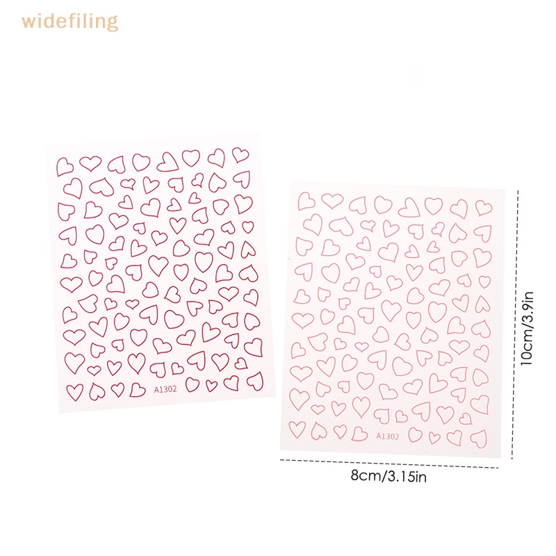 Miếng Dán Trang Trí Móng Tay Hình Trái Tim Màu Vàng Hồng Dành Cho Nữ