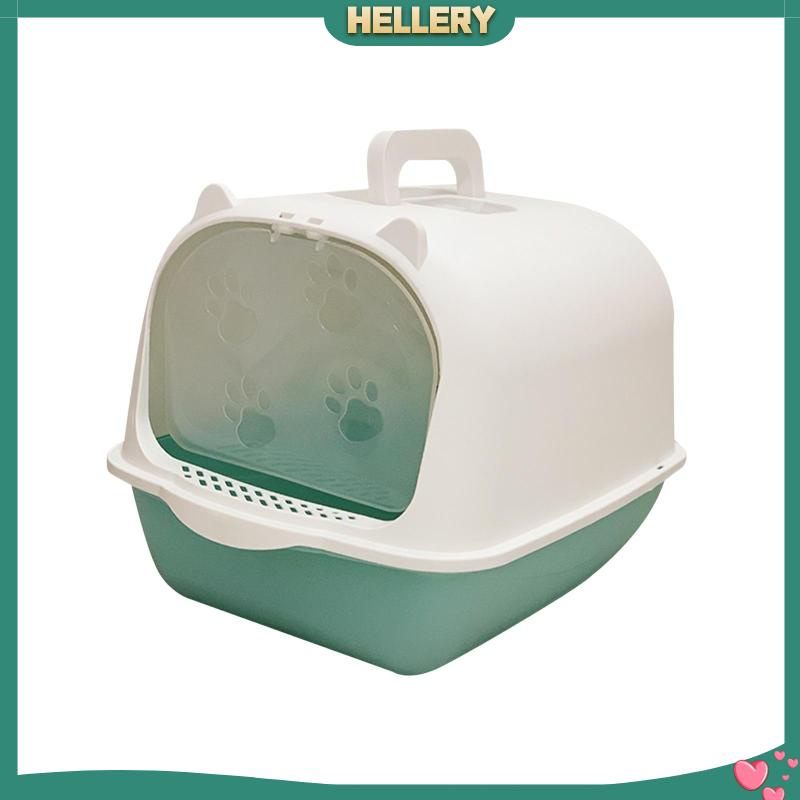 Hộp Đi Vệ Sinh Chống Văng Nước Có Mũ Trùm Tiện Lợi Dành Cho Mèo Cưng