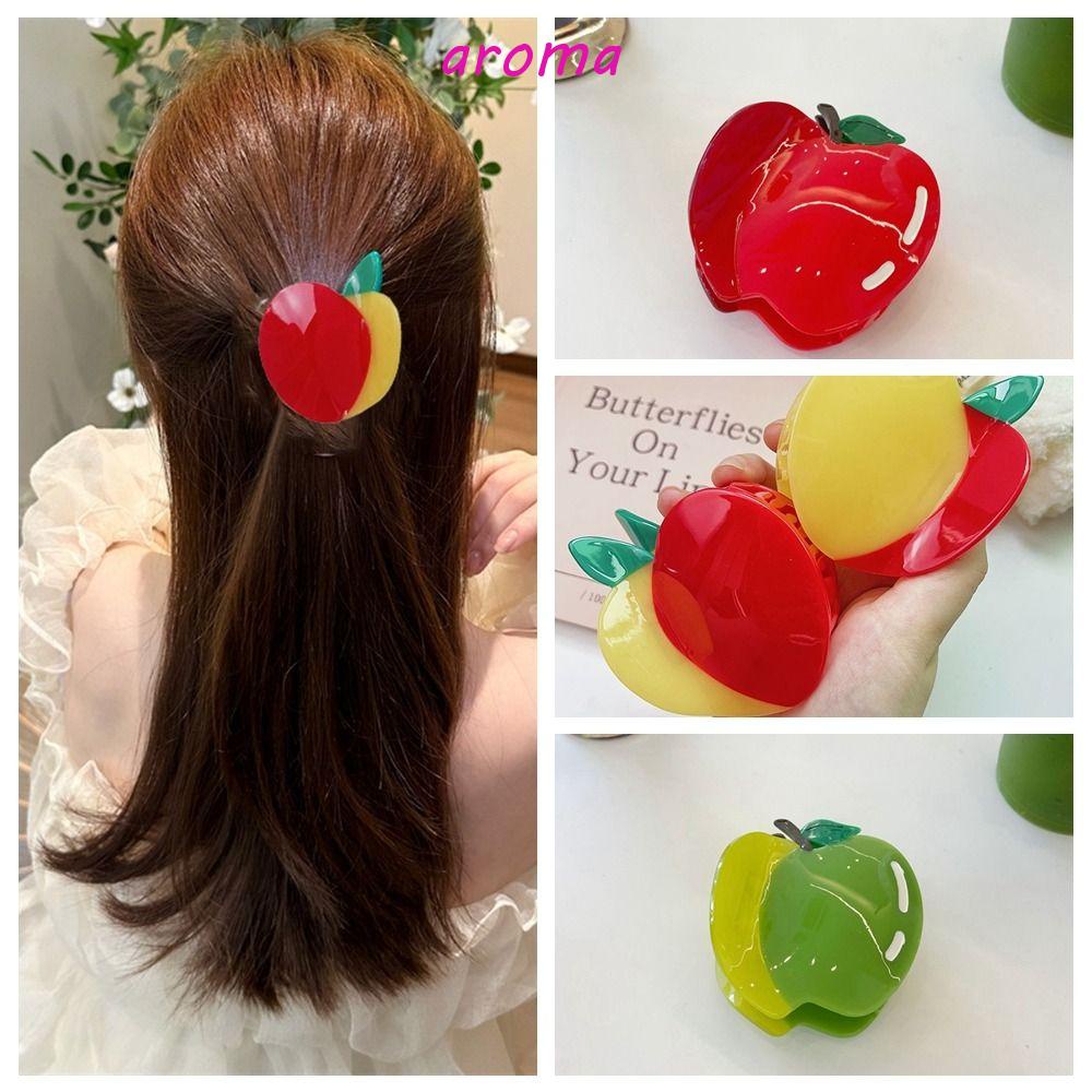 AROMA Kẹp Tóc Hình Trái Cây / Cá Mập Cỡ Lớn Dễ Thương Phong Cách Hàn Quốc Cho Bé Gái