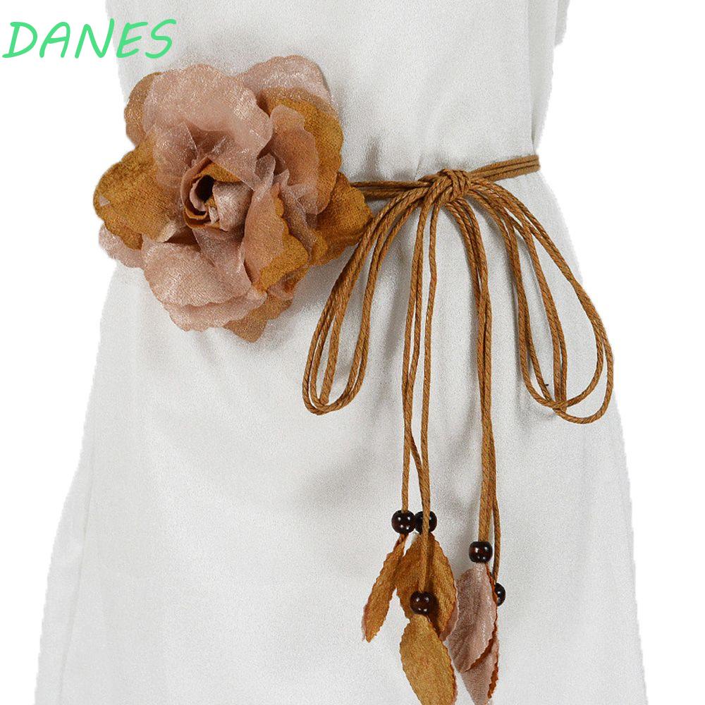 DANES Thắt Lưng Dây Xích Mảnh Mặt Hoa Lớn Thời Trang Cho Nữ