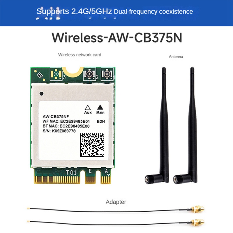 Mô Đun Thẻ Mạng Không Dây Băng Tần Kép Aw-Cb375Nf 2.4G / 5Ghz Wifi5 Chuyên Dụng