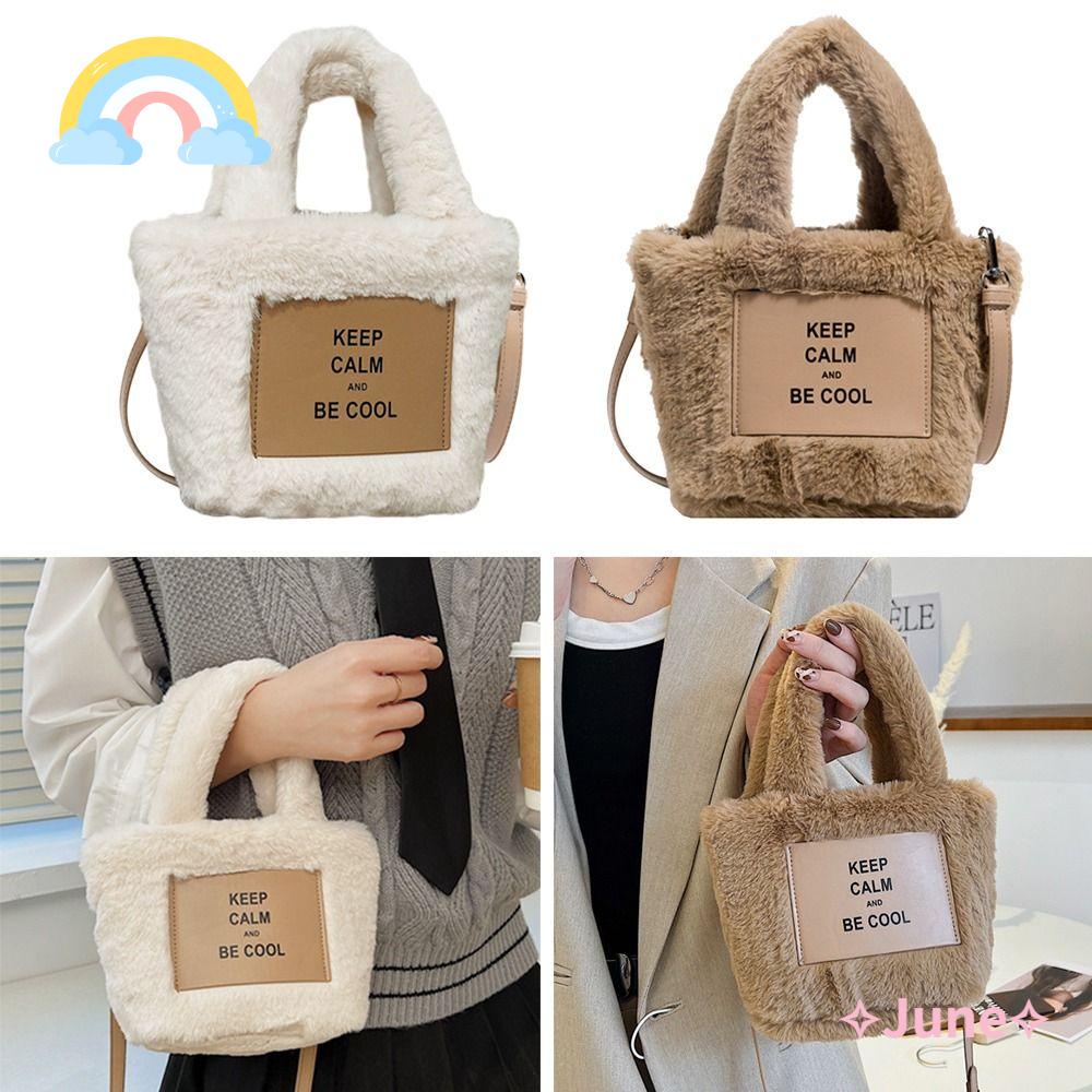 JUNE Túi Đeo Chéo Bằng Vải Bông Mềm Mại Sức Chứa Lớn Cho Nữ