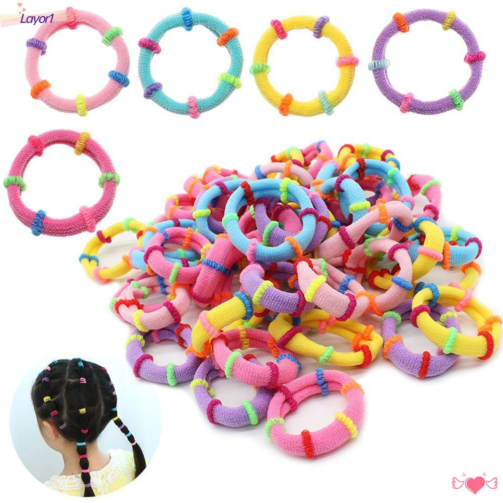 LAYOR1 Set 50 Băng Đô Cài Tóc Nhiều Màu Sắc Xinh Xắn Cho Bé Gái