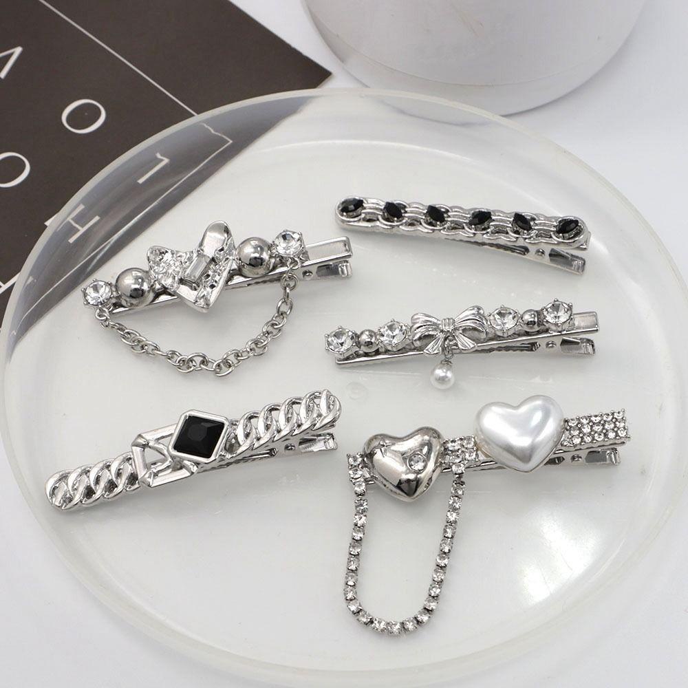 Kẹp Tóc Kim Loại Hình Học Dễ Thương Phong Cách Lolita