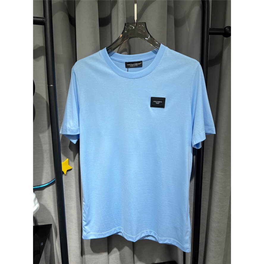 Áo Thun cotton Ngắn Tay Thêu logo Kim Loại Mới Dành Cho Nam D0LCE & GABBA Size S-4XL