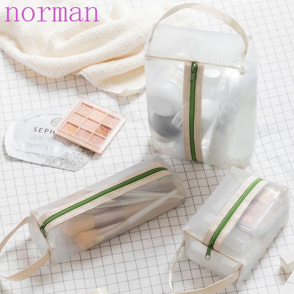 NORMAN Túi Lưới Đựng Cọ Trang Điểm Chống Thấm Nước Có Khóa Kéo Tiện Dụng