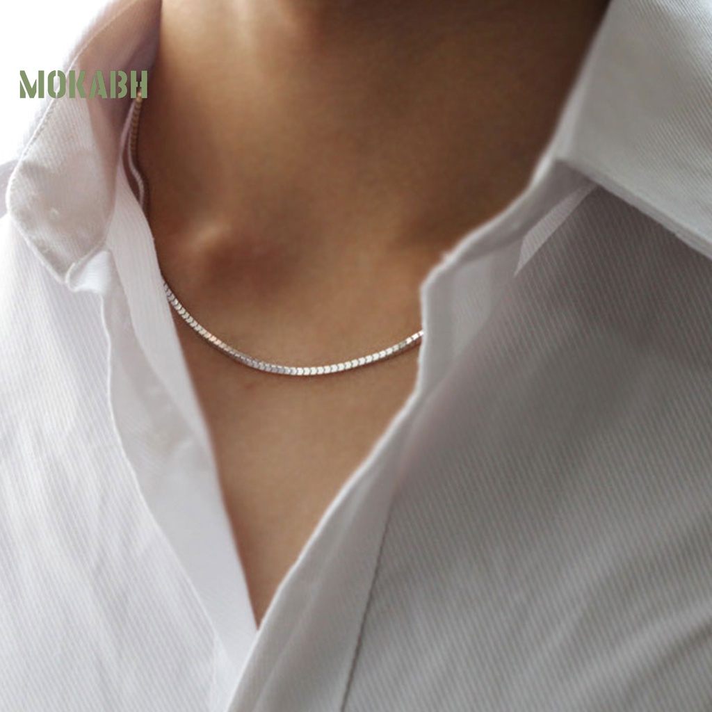 Vòng cổ Mạ Bạc 1.4mm 16 / 18 / 20 / 22 / 24inch 925 Dùng Làm Quà Cưới