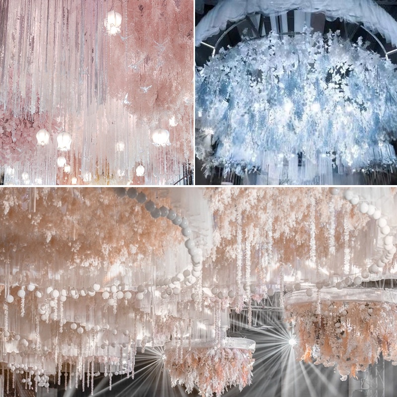 Dây Hoa Tử Đằng Giả 100cm Bằng Lụa Treo Trang Trí Nhà Cửa Đám Cưới