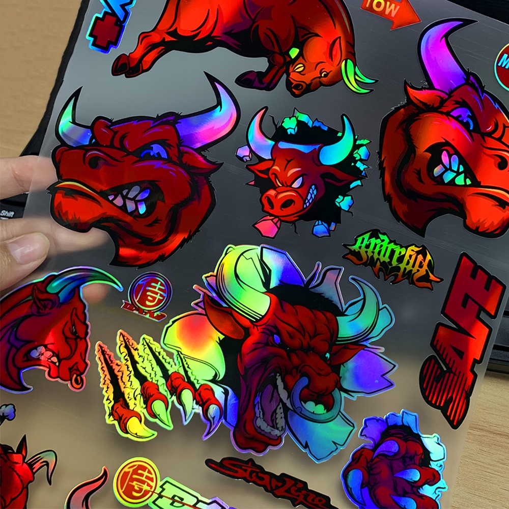 Decal Laser Dán Trang Trí Mũ Bảo Hiểm Xe Mô Tô RedBull