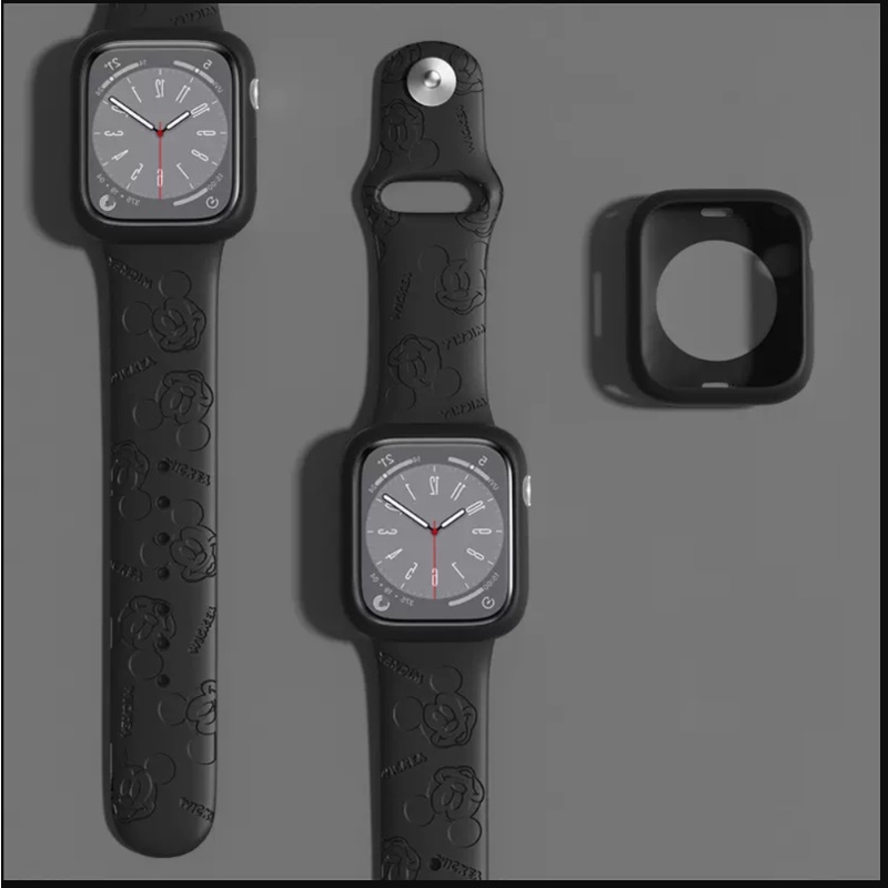 Dây Đeo Đồng Hồ Bằng Silicon Họa Tiết Hoạt Hình 3D Cho Apple Watch 44mm 40mm 41mm 45mm 38mm 42mm 49mm 8 7 6 SE 5 4 3 2 1