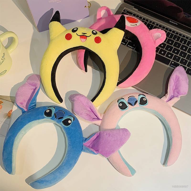 Băng Đô Cài Tóc Hình Nhân Vật Hoạt Hình Pikachu / Gấu Dâu Tây Đáng Yêu Cho Nữ Mã BY3 YB3