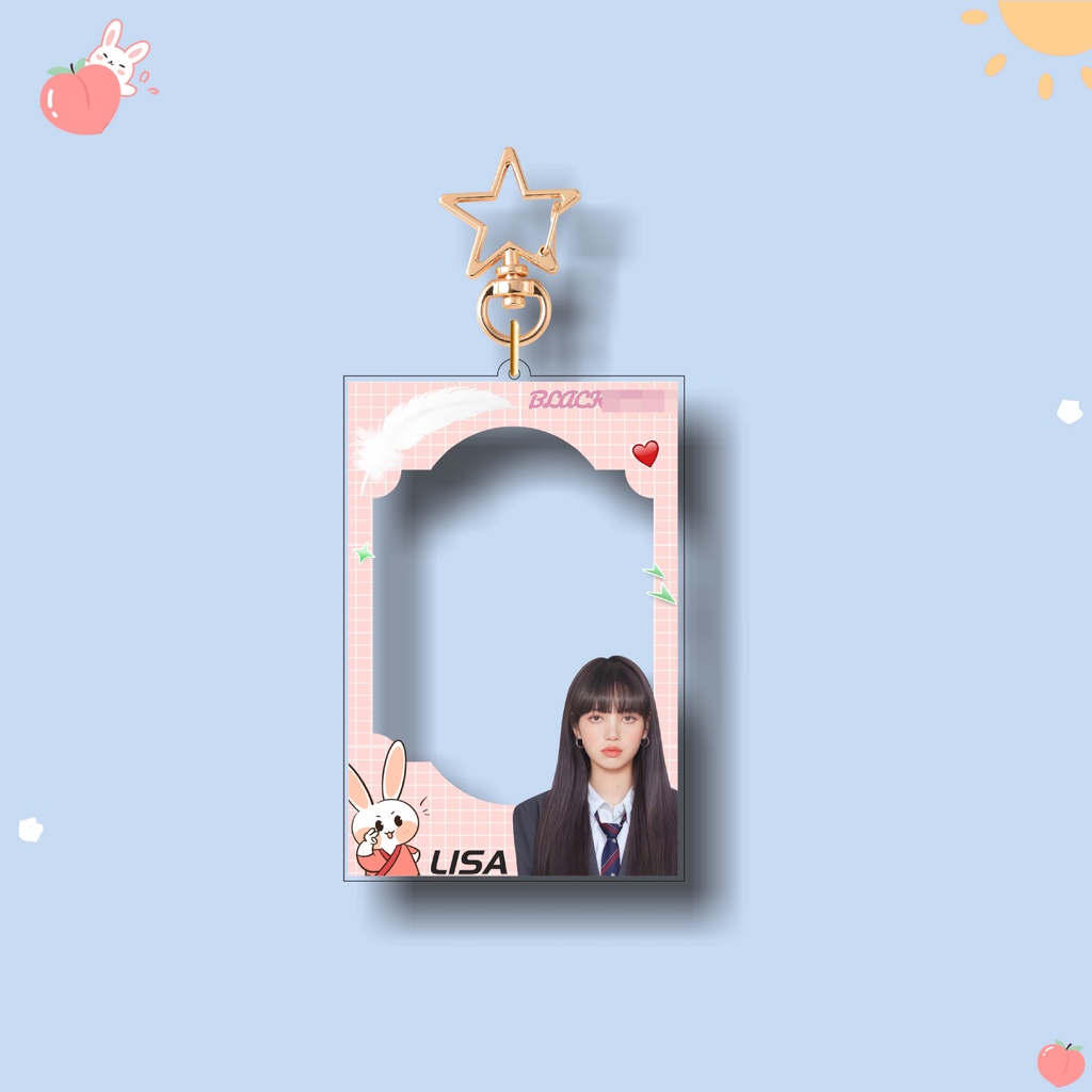 Móc Chìa Khóa / Khung Ảnh In Hình Nhóm Nhạc Kpop Blackpink Xinh Xắn