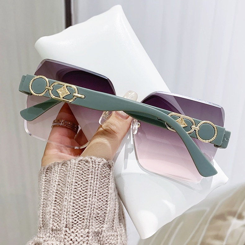 Kính Mát Gọng Vuông Kim Loại Thời Trang Cho Nam Nữ