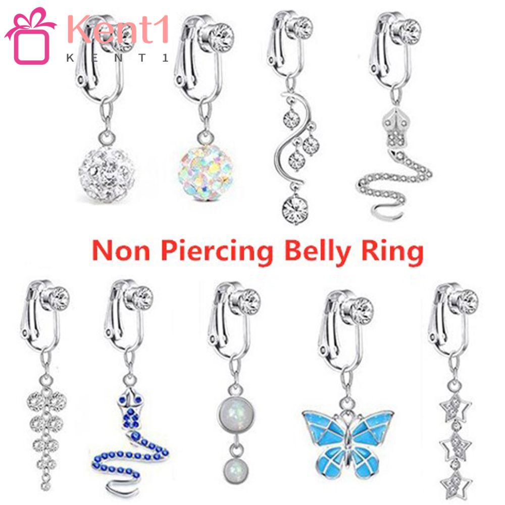 KENT1 Khuyên RốN HìNh BướM ĐíNh Đá Xinh XắN