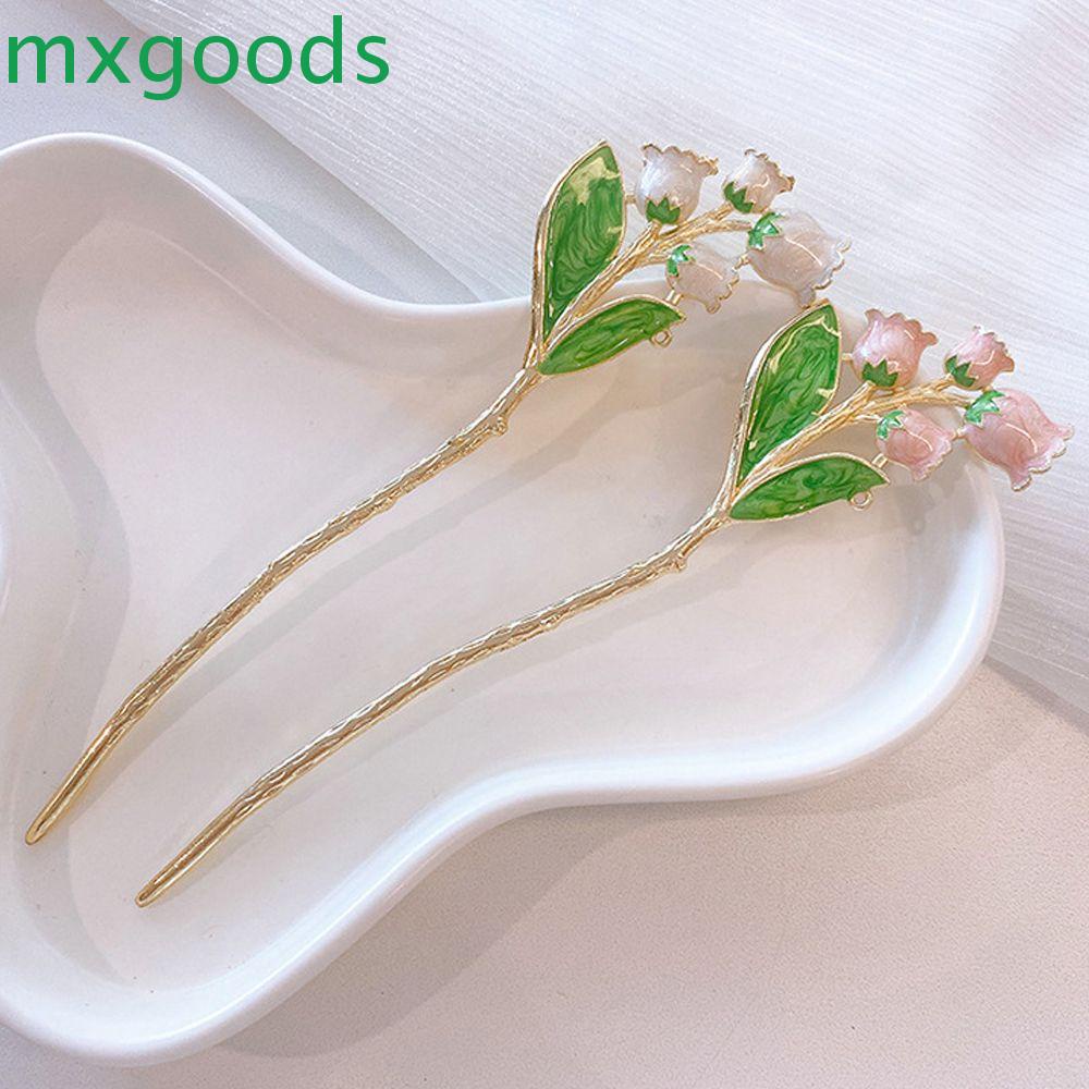 MXGOODS Trâm Cài Tóc Hình Hoa Tulip Phong Cách Trung Quốc Cổ Điển Cho Nữ