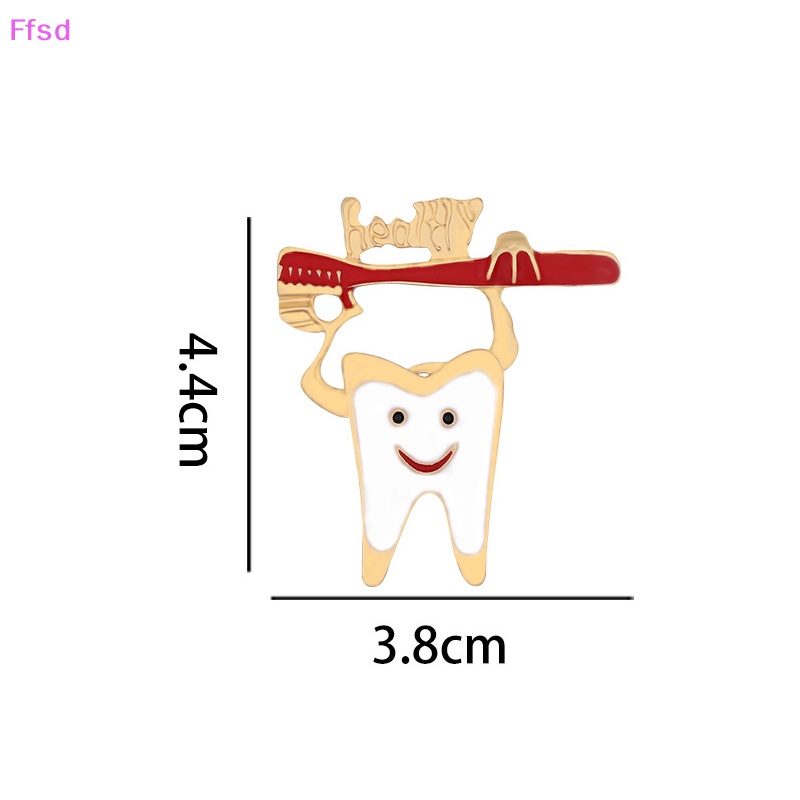 {Ffsd} Ghim Cài Áo Hình Bàn Chải Đánh Răng Tráng Men Đáng Yêu Sáng Tạo Vui Nhộn Phụ Kiện Cho Bác Sĩ * Bán Chạy