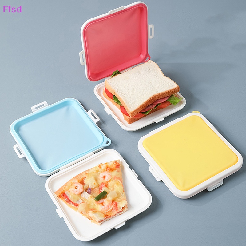 {Ffsd} Hộp Đựng Thức Ăn Trưa Di Động Bằng Silicone Tái Sử Dụng Được Thân Thiện Với Môi Trường