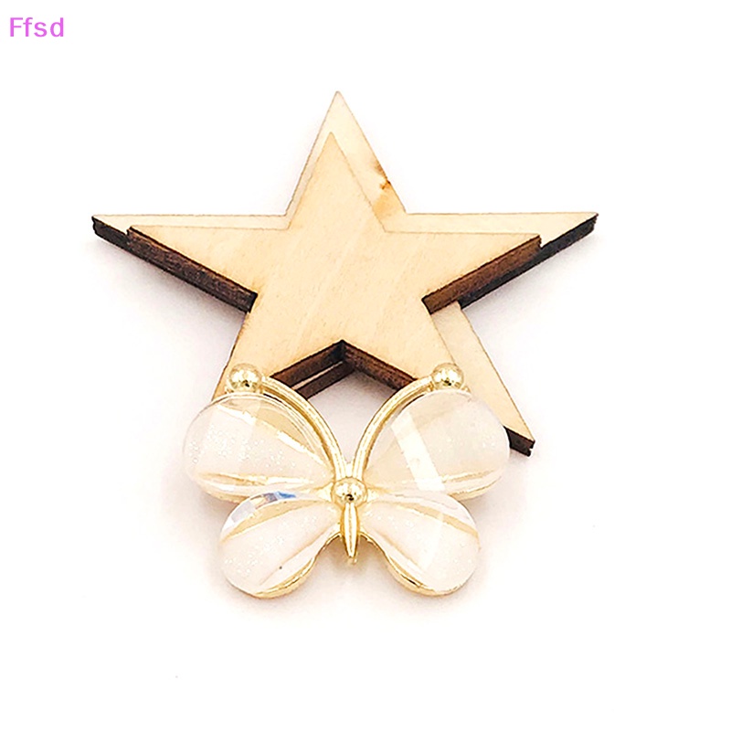 {Ffsd} Set 10 Bươm Bướm Bằng Kim Loại resin Thủ Công Trang Trí Sổ Lưu Niệm / Điện Thoại Đám Cưới