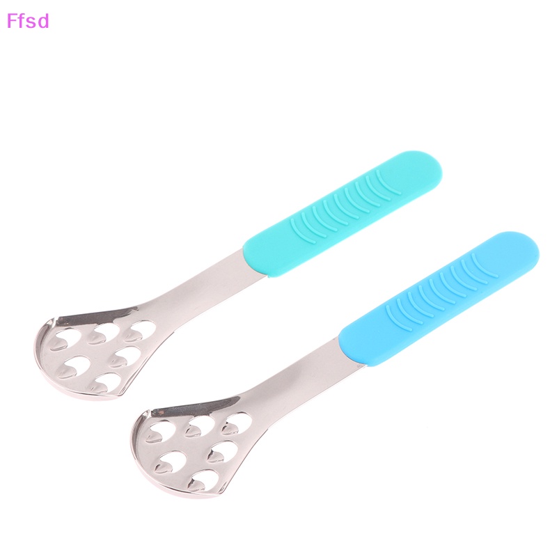 Dụng Cụ Nạo Lưỡi Di Động Bằng Thép Không Gỉ Chống Trượt Có Thể Tái Sử Dụng