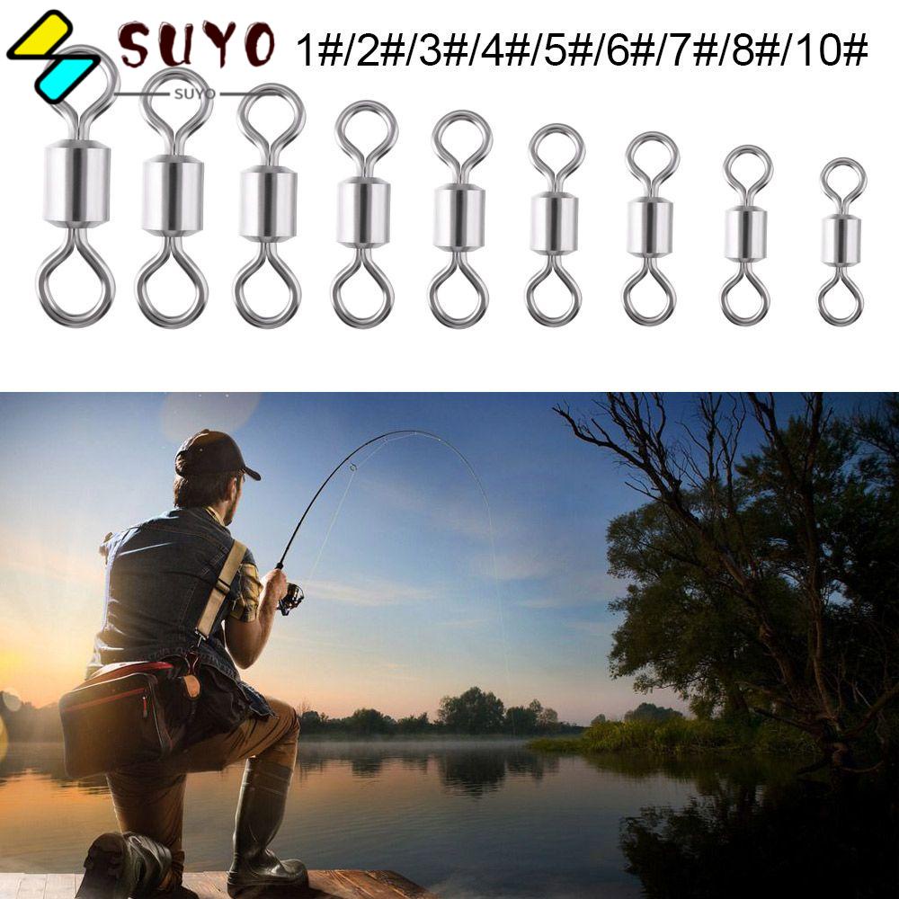 SUYO Set 100 Khuyên Nối Câu Cá Nhiều Kích Cỡ